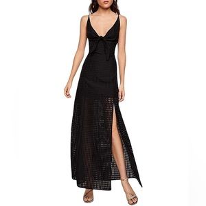 COPY - BCBG Checkered Sheer Black Maxi Dress Size 12